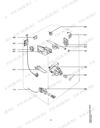 Взрыв-схема стиральной машины Aeg LAVW86-WE - Схема узла Electrical equipment